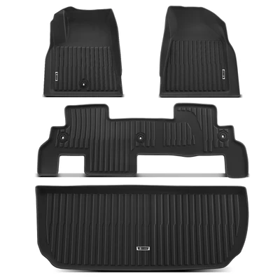 4 Pcs Front & Rear Floor Mats Liners