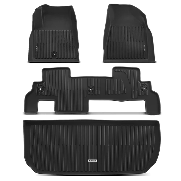 4 Pcs Front & Rear Floor Mats Liners for Buick Enclave 08-17 Chevrolet Traverse