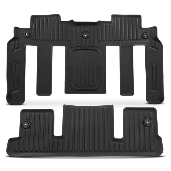 2 Pcs Rear Floor Mats Liners for Chevrolet Traverse 2009-2017 GMC Acadia Buick Enclave