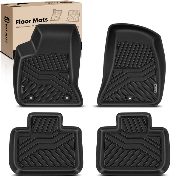 4 Pcs Front & Rear TPE textured Floor Mats Liners for 2011-2023 Dodge Charger