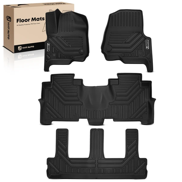 4 Pcs Front & Rear Floor Mats Liners for 2018-2024 Lincoln Navigator