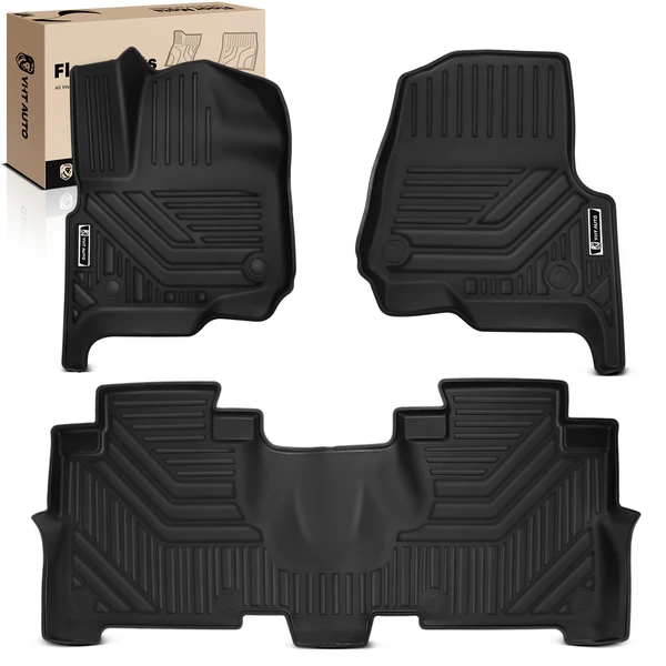 3 Pcs Front & Rear Floor Mats Liners for 2018-2024 Lincoln Navigator