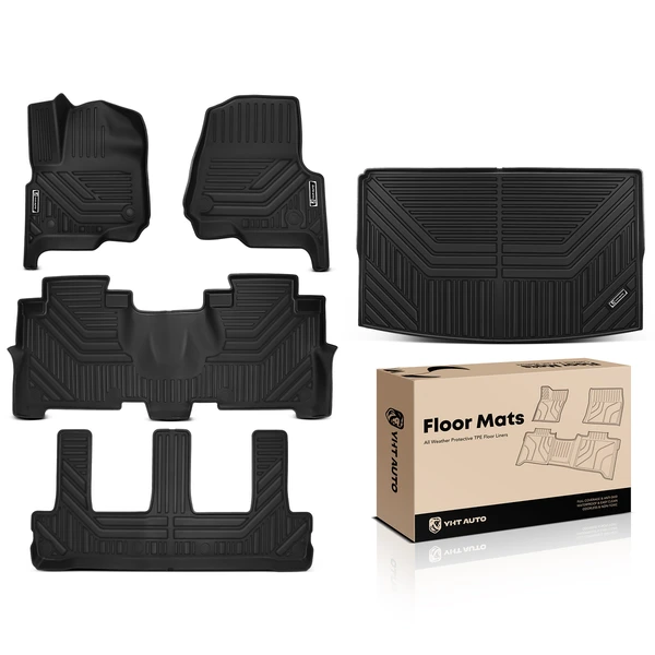 5 Pcs Front & Rear Trunk Floor Mats for 2018-2024 Ford Expedition