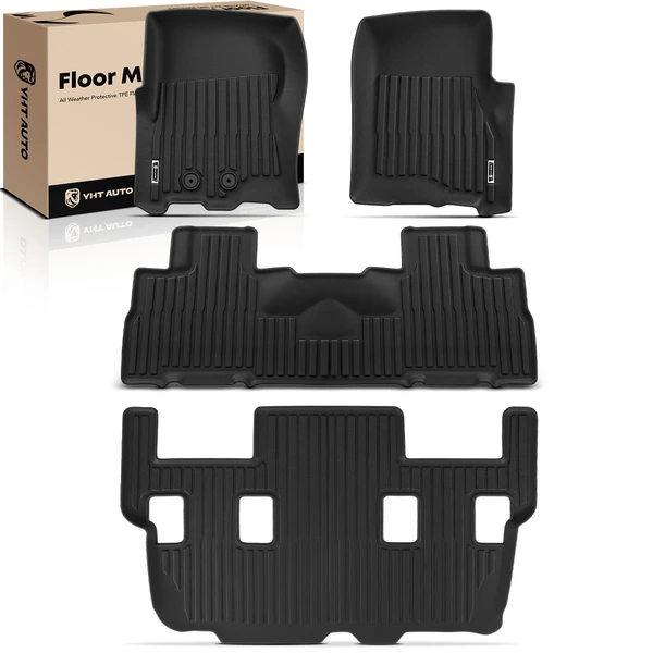 4 Pcs Front & Rear Floor Mats Liners for Ford Expedition Lincoln Navigator 2011-2017