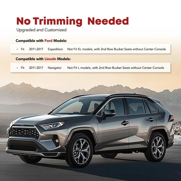 5 Pcs Front & Rear Trunk Floor Mats for Ford Expedition Lincoln Navigator 2011-2017