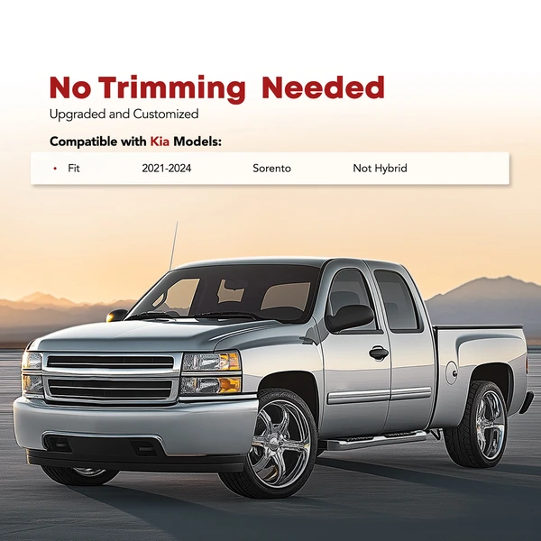 3 Pcs Front & Rear Black Floor Mats for 2021-2024 Kia Sorento