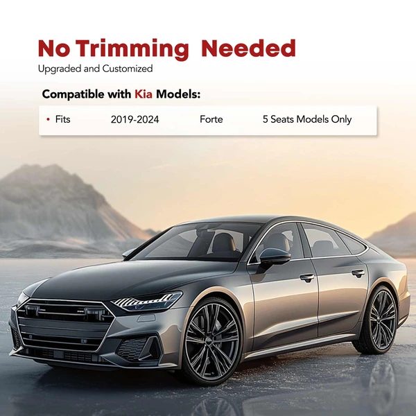 3 Pcs Front & Rear Side Black Floor Mats Liners for 2019-2024 Kia Forte