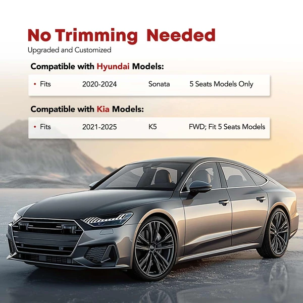 3 Pcs Front & Rear Black Floor Mats Liners for 2021-2025 Kia K5