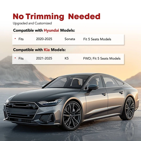 4 Pcs Front & Rear Black Floor Mats Liners for 2021-2025 Kia K5