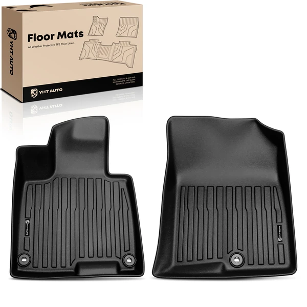 2 Pcs Front Black Floor Mats Liners for Kia Sportage 2023-2025 Sport Utility