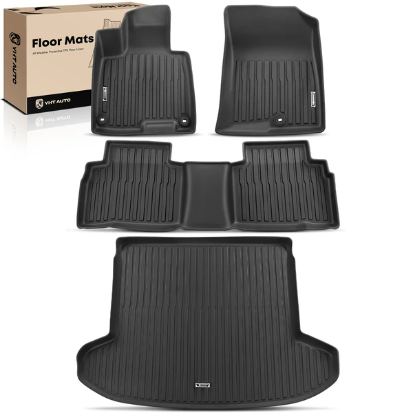 4 Pcs Front & Rear Black Floor Mats Liners for Kia Sportage 2023-2025 SUV