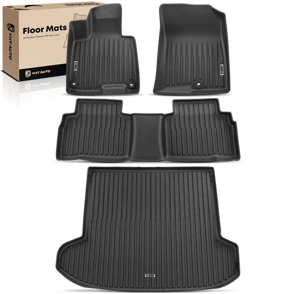 4 Pcs Front and Rear Black Floor Mats Liners for Kia Sportage 2023-2025 SUV