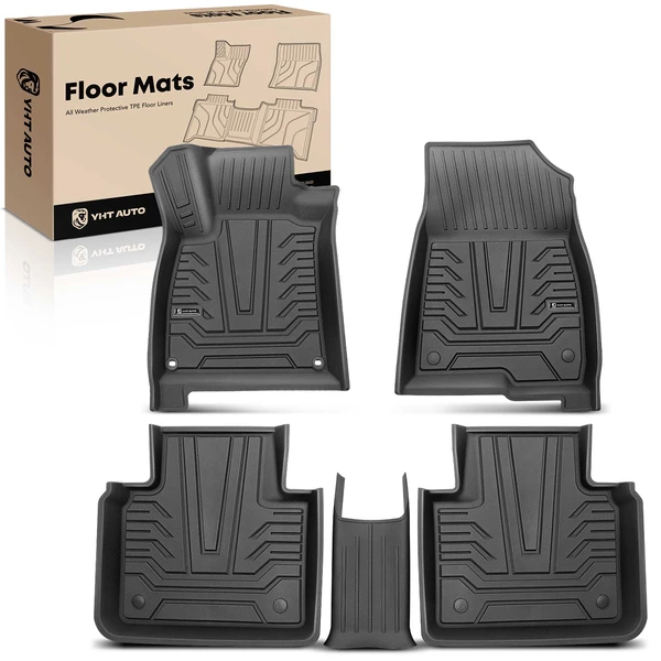 5 Pcs Front & Rear Black TPE textured Floor Mats Liners for 2018-2022 Honda Accord
