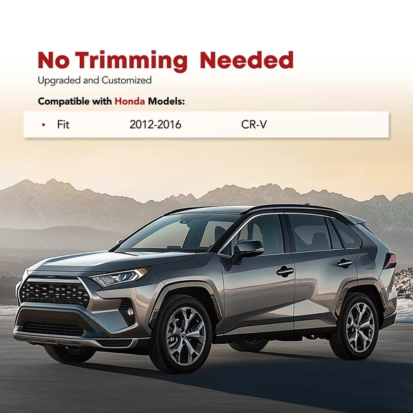 3 Pcs Front & Rear TPE textured Floor Mats Liners for Honda CR-V 2012-2016