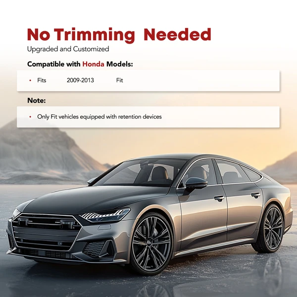 3 Pcs Front & Rear Black Floor Mats Liners for Honda Fit 2009-2013