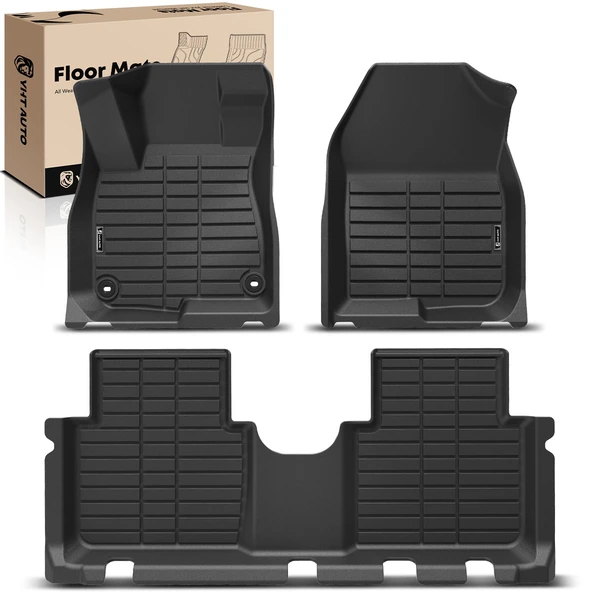 3 Pcs Front & Rear Black Floor Mats Liners for Honda CR-V 2017-2022