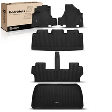 5 Pcs Front & Rear Black Floor Mats Liners