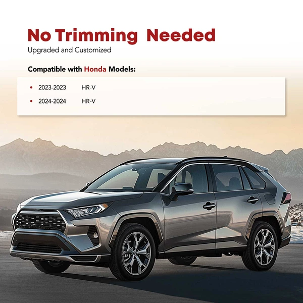 4 Pcs Front & Rear Black Floor Mats Liners for 2023-2024 Honda HR-V