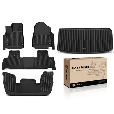 5 Pcs Front & Rear Full Set Floor Mats Liner