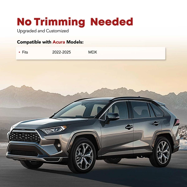 3 Pcs Front & Rear Black Floor Mats Liners for 2022-2025 Acura MDX