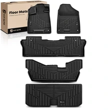 5 Pcs Front & Rear Black Floor Mats Liners
