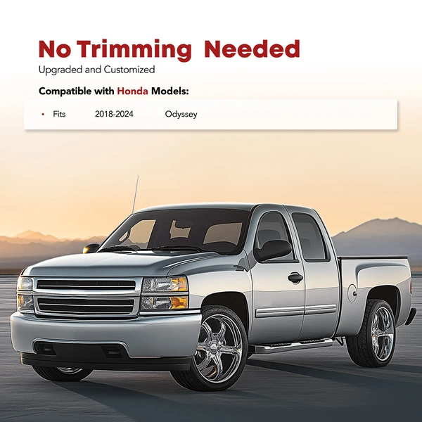 3 Pcs Front & Rear Black Floor Mats Liners for Honda Odyssey 2018-2024 7 Seats