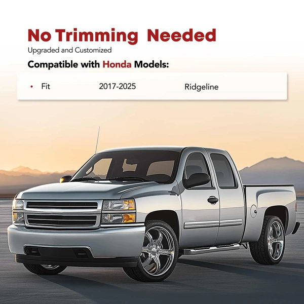 2 Pcs Front Black Floor Mats for 2017-2025 Honda Ridgeline