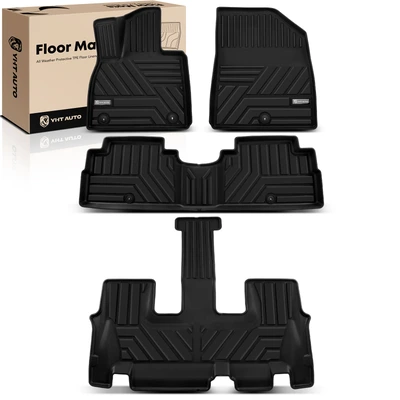 4 Pcs Front & 2nd & 3rd Row Floor Mat Liners