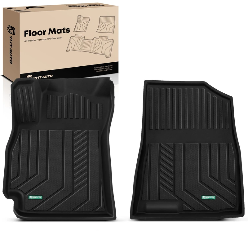 2 Pcs Front Black Floor Mats Liners for Hyundai Elantra 2021-2024