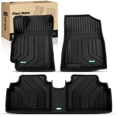 3 Pcs Front & Rear Row Floor Mats Liners