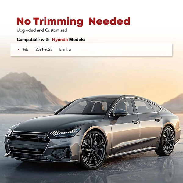 Black TPE Trunk Mat for 2021-2024 Hyundai Elantra