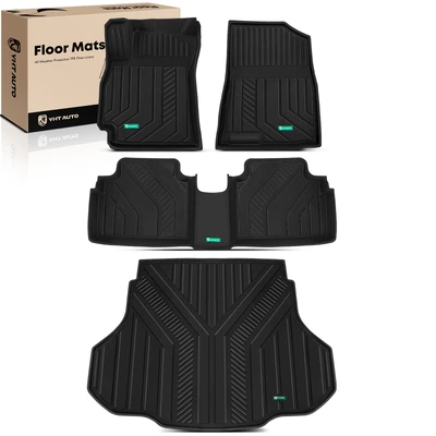 4 Pcs Front & Rear Trunk Floor Mats