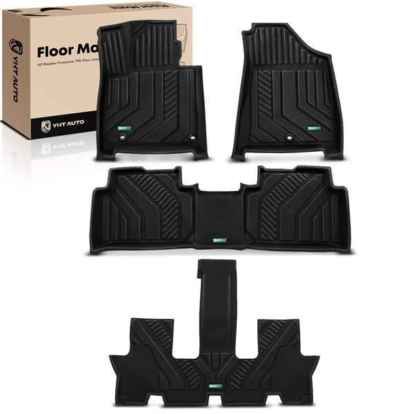 4 Pcs Front & Rear Floor Mats Liners for 2024 Hyundai Santa Fe