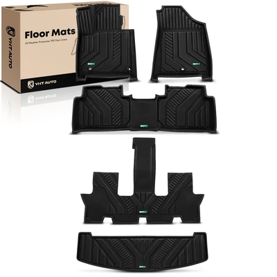 5 Pcs Front & Rear Trunk Floor Mats Liners