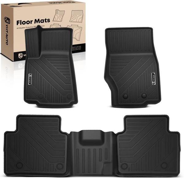 3 Pcs Front & Rear Floor Mats Liners for 2021-2024 Jeep Grand Cherokee L