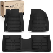 3 Pcs Front & Rear Black Floor Mats Liners for 2007-2012 Lexus ES350