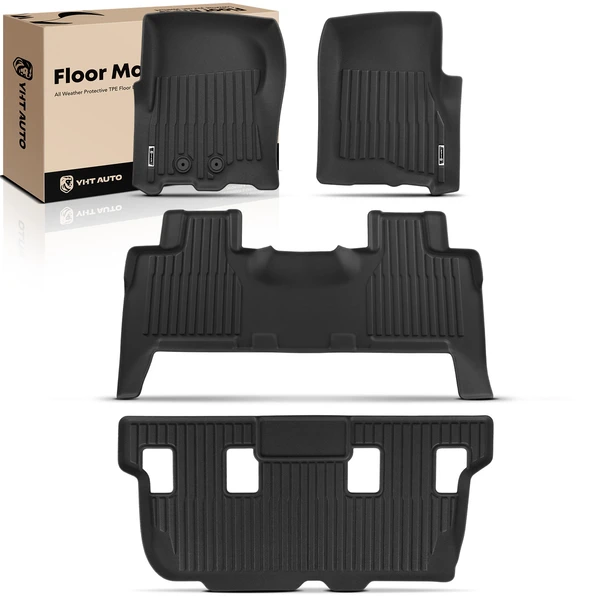 4 Pcs Front & Rear Floor Mat Liners for Ford Expedition Lincoln Navigator 2011-2017