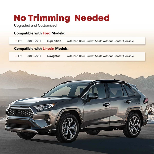 5 Pcs Front & Rear Black Floor Mat for Ford Expedition Lincoln Navigator EL L 2011-2017