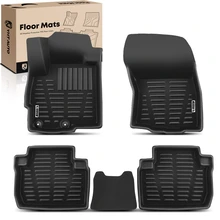 5 Pcs Front & Rear Black Floor Mats Liners for Mitsubishi Outlander 2006-2008