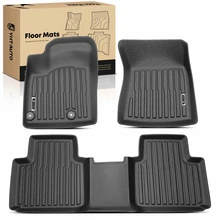 3 Pcs Front & Rear Black Floor Mats for 2022-2024 Mitsubishi Outlander