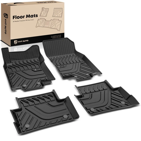 3 Pcs Front & Rear Black TPE textured Floor Mats Liners for 2017-2020 Nissan Rogue Sport