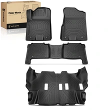 4 Pcs Front & Rear 3 Row Floor Mats Liner for 2019-2022 Nissan Armada