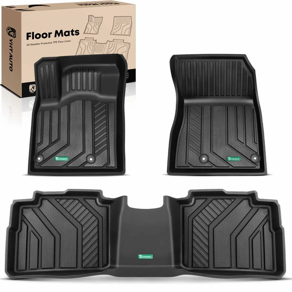 3 Pcs Front & Rear Floor Mats Liners for 2021-2025 Nissan Rogue