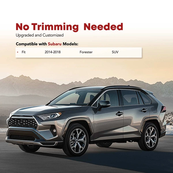 3 Pcs Front & Rear Black TPE textured Floor Mats Liners for Subaru Forester 14-18 SUV