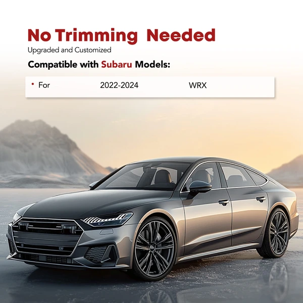 3 Pcs Front & Rear Black Floor Mats Liners for Subaru WRX 2022-2024 Sedan