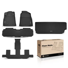 4 Pcs Front & Rear Black Floor Mats Liners for 2019-2025 Subaru Ascent