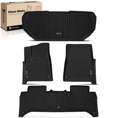 4 Pcs Front & Rear Trunk Floor Mats