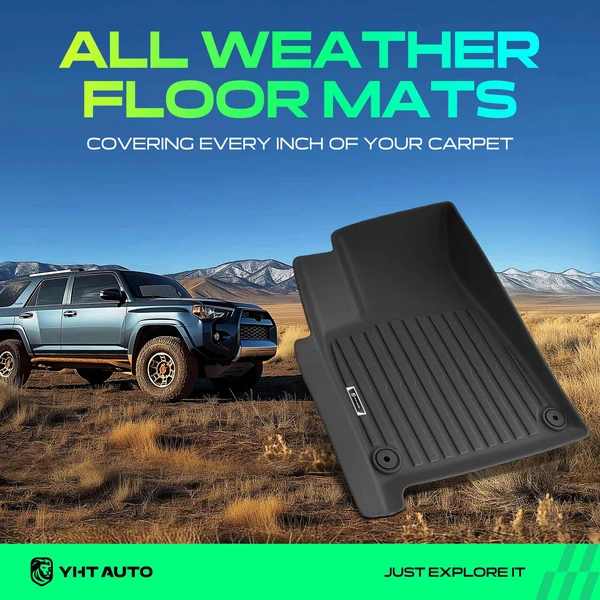 3 Pcs Front & Rear Floor Mats Liners for 2022-2024 Rivian R1S