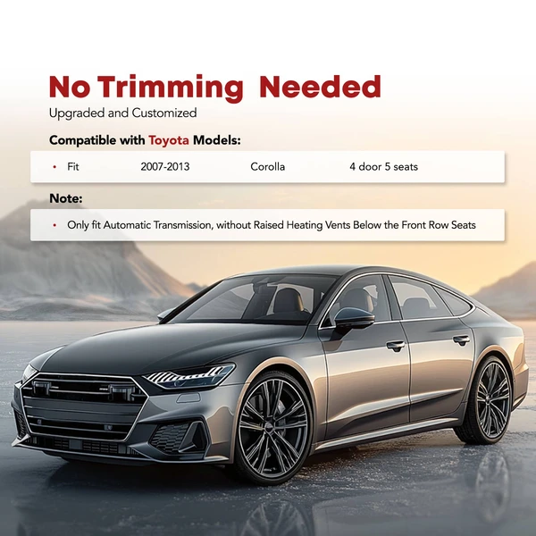 YHT Auto YHTFM10156 2007-2013 Toyota Corolla Floor Mat Liner Front & Rear