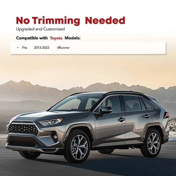 3 Pcs Front & Rear Black TPE textured Floor Mats Liners for 2013-2023 Toyota 4Runner